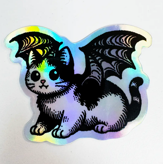 Catbat Holographic Sticker