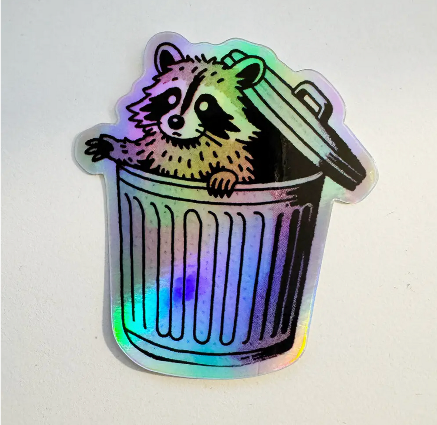 Trash Raccoon Holographic Sticker