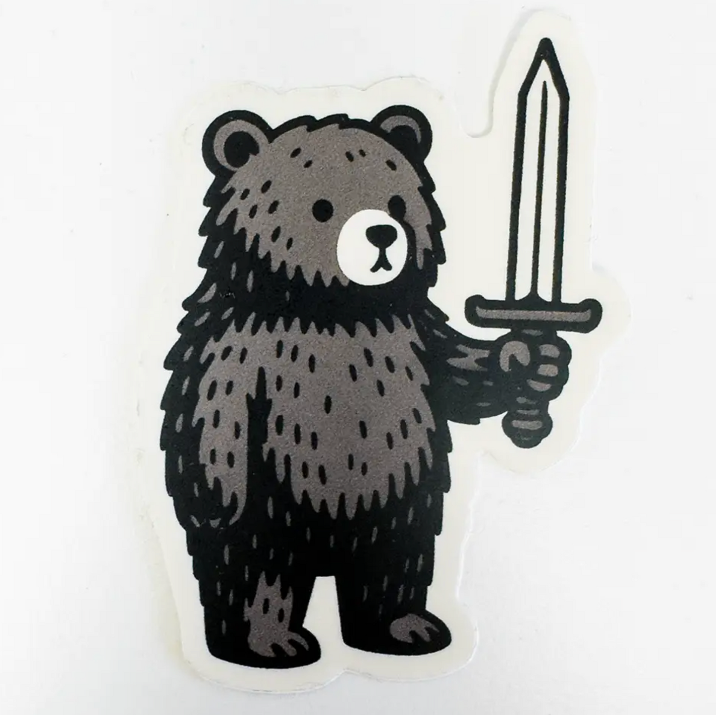 Bear With Sword Sticker