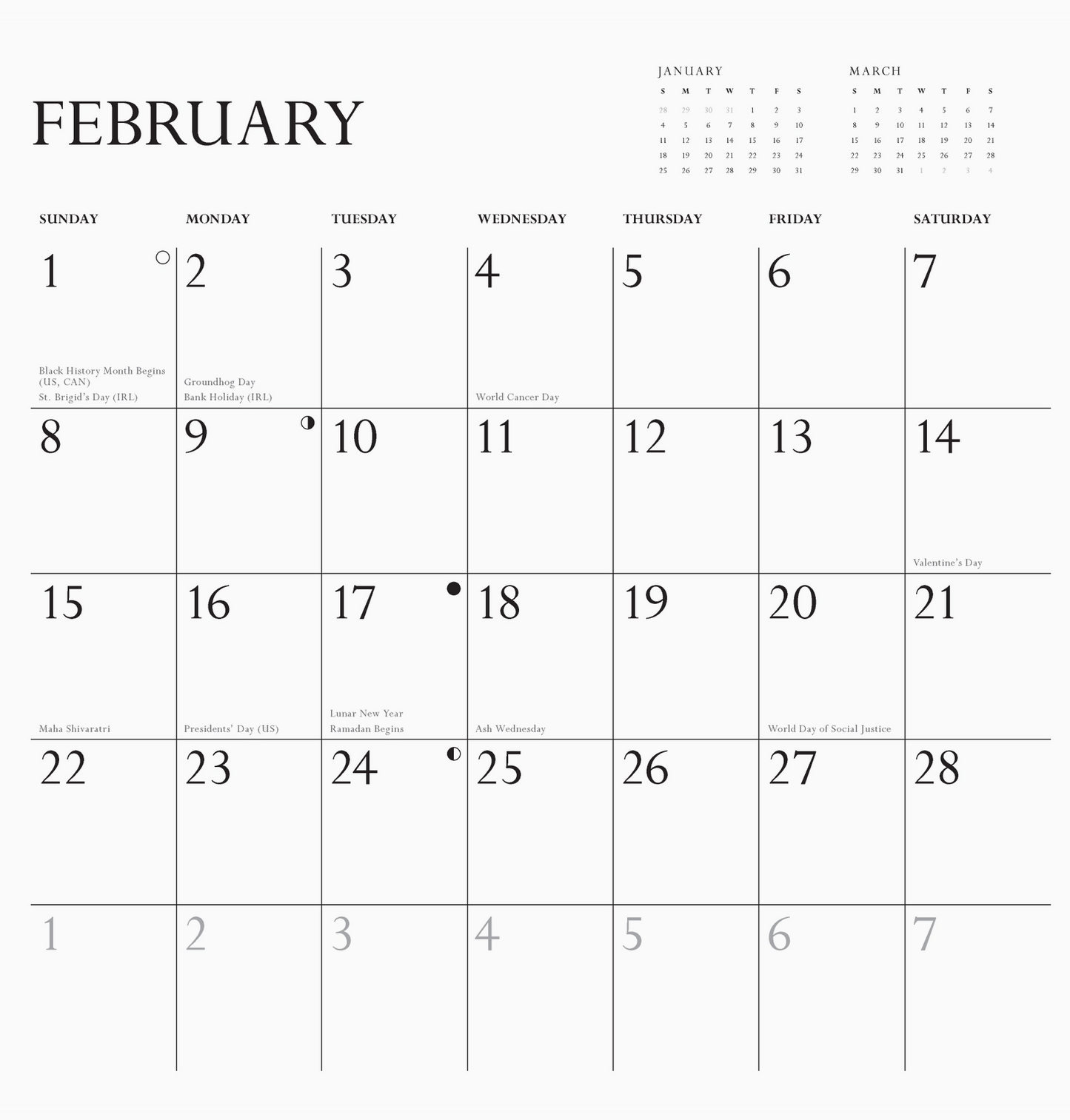 Disappointing Affirmations 2026 Wall Calendar