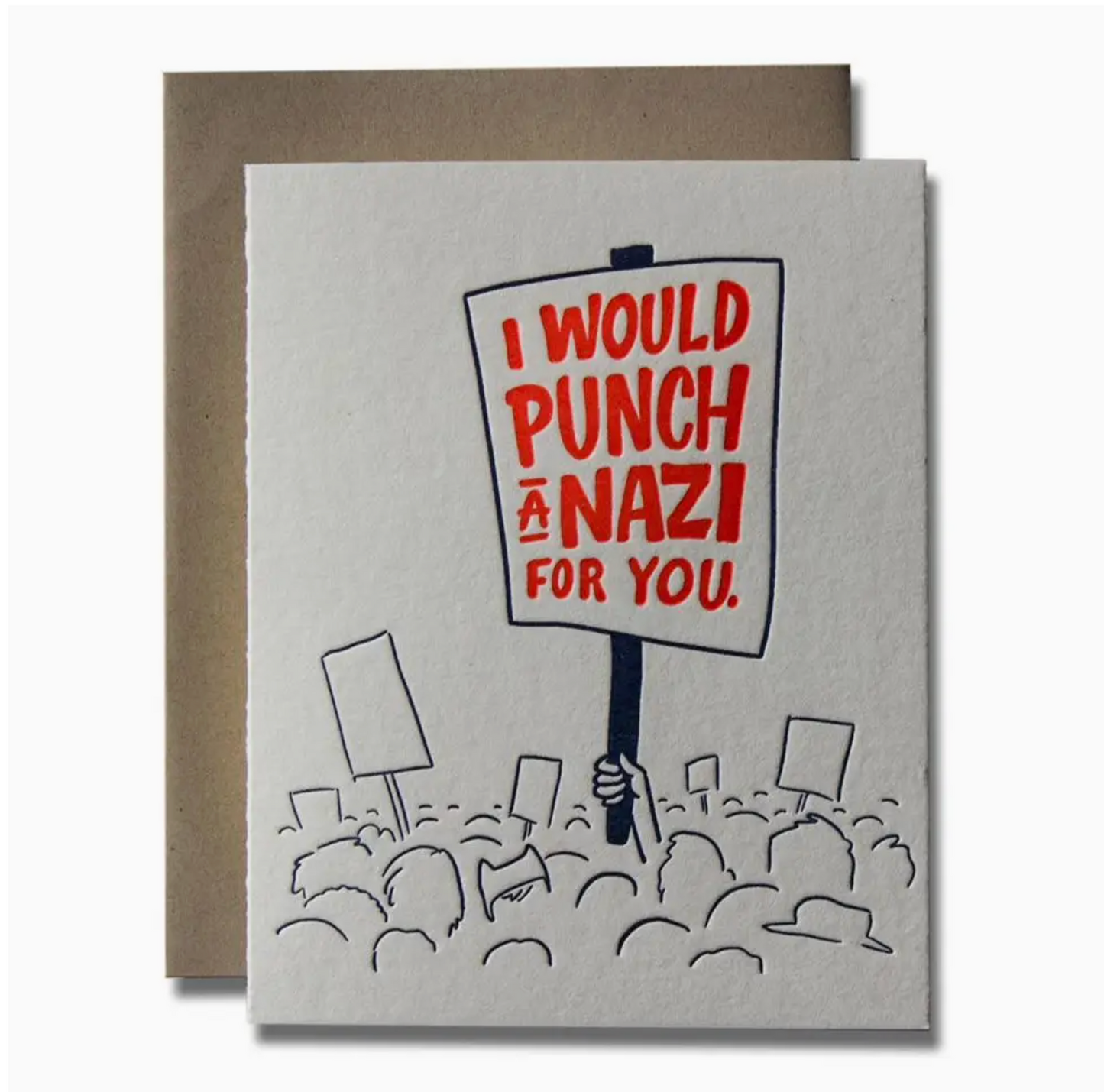 I Would Punch A Nazi For You Card
