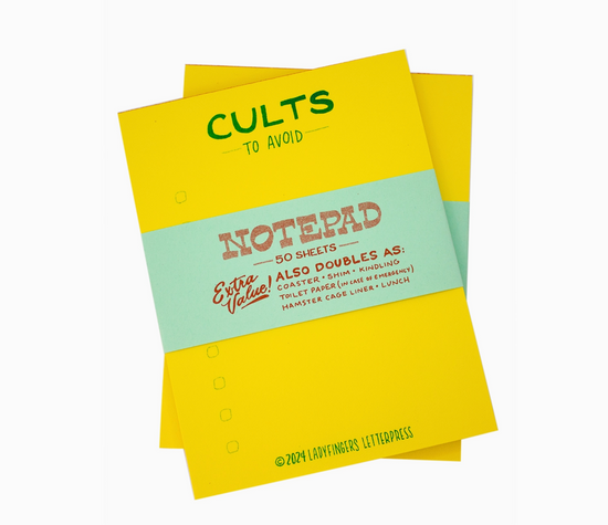 Cults To Avoid Notepad - 50 sheets