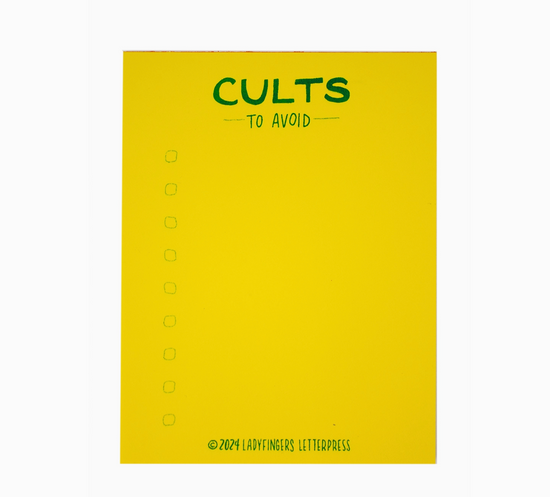Cults To Avoid Notepad - 50 sheets