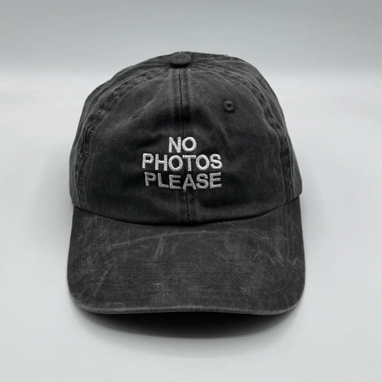 No Photos Please Embroidered Hat