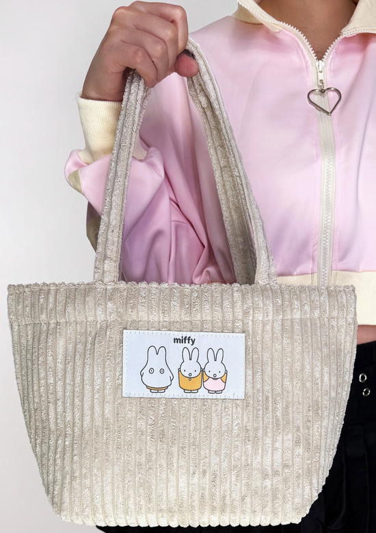 Miffy & Friends Stone Corduroy Tote Bag