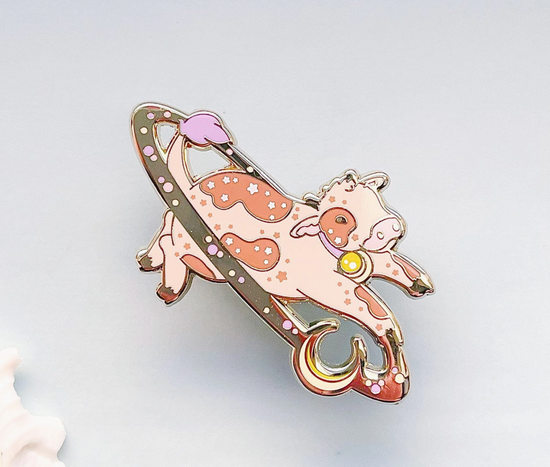 Cosmic Cow Pin