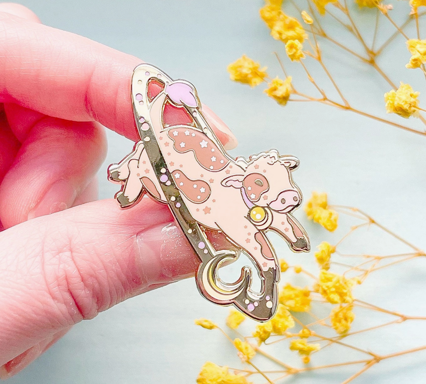 Cosmic Cow Pin