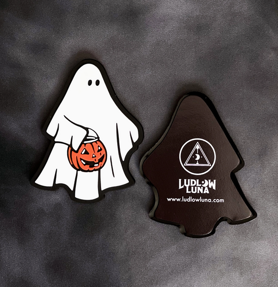Trick or Treat Ghost Magnet Glow in The Dark Magnet