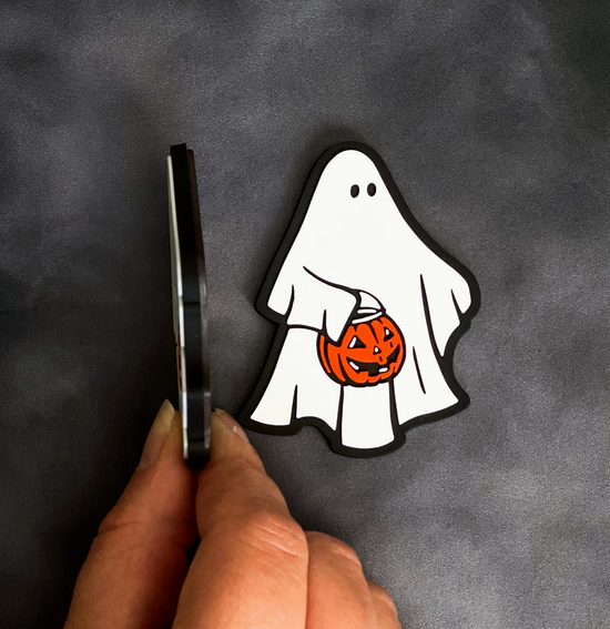 Trick or Treat Ghost Magnet Glow in The Dark Magnet