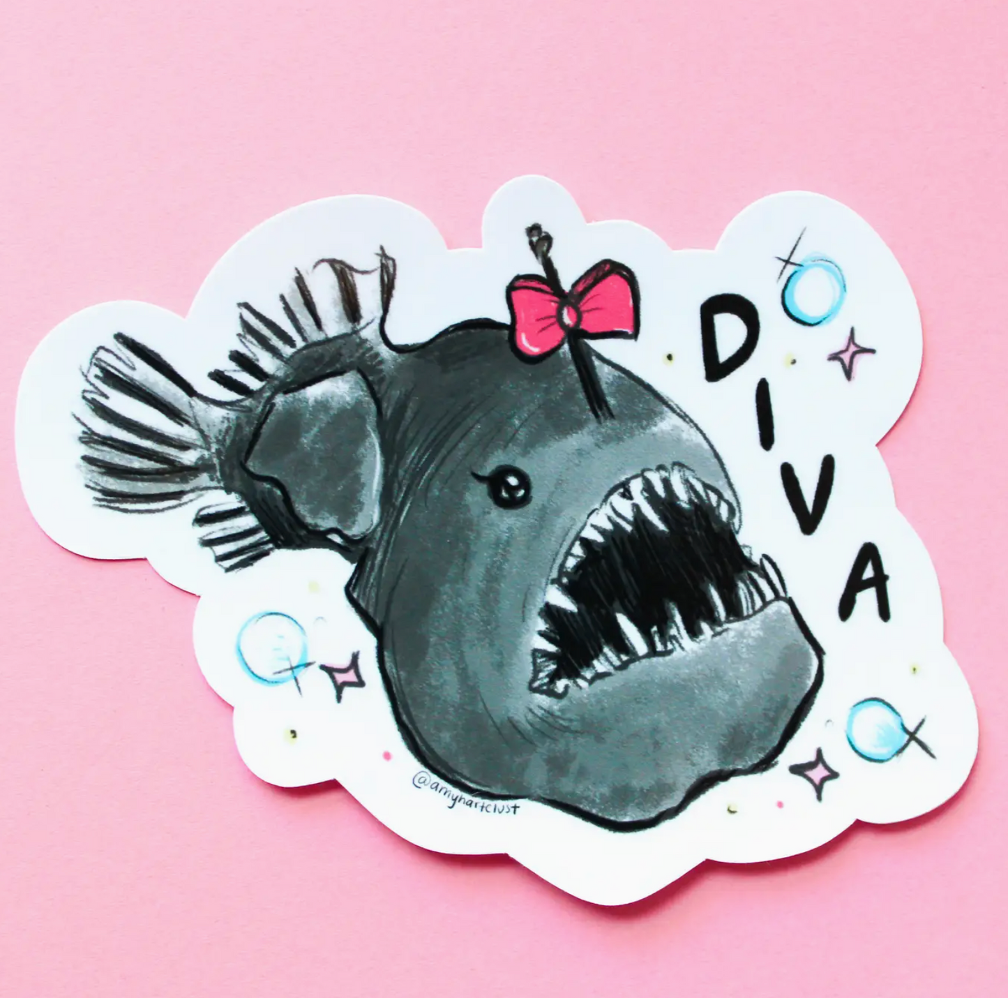 Diva Anglerfish Sticker
