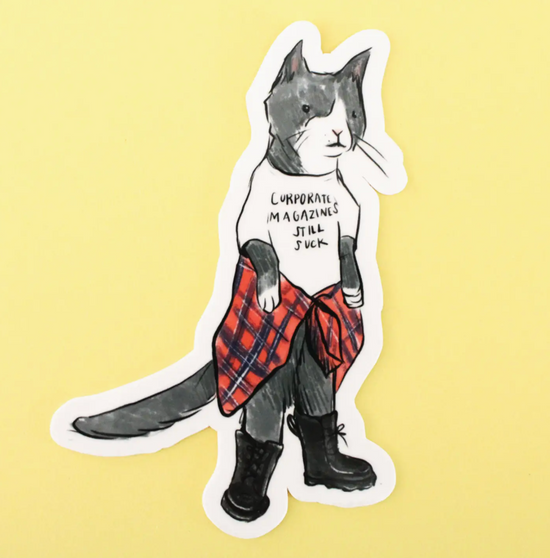 Grunge Kitty Sticker