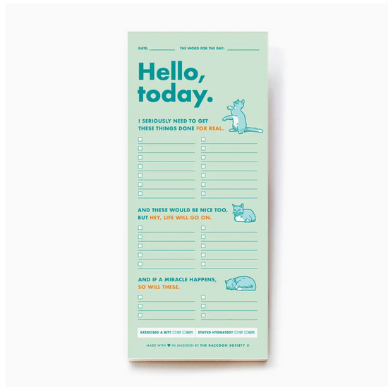 Hello, Today Magnetic Fridge Notepad - 50 sheets