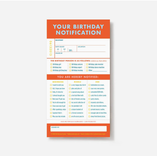 Your Birthday Notification Notepad - 40 sheets