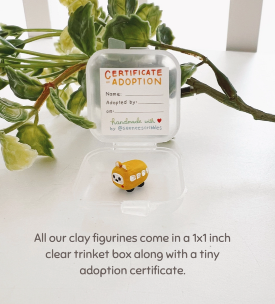 Hammies in Love Clay Buddy | Handmade Miniature Desk Figurine