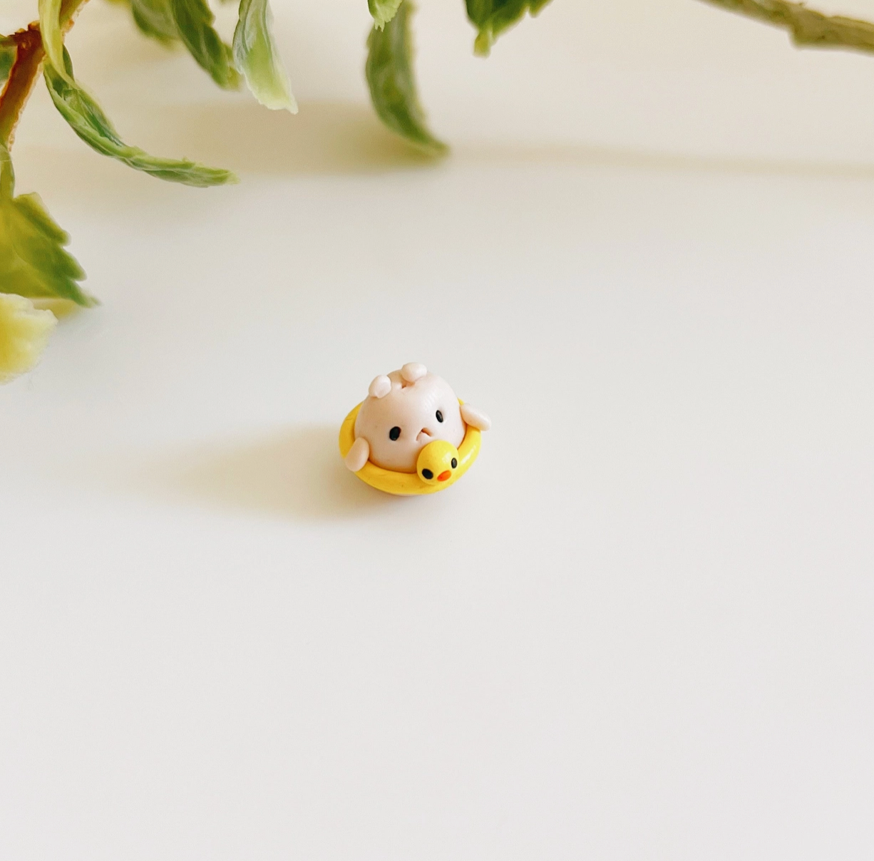 Beach Boy Hammy Clay Buddy | Handmade Miniature Desk Figurine