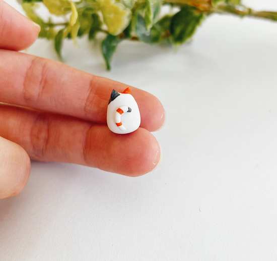 Calico Cat Clay Buddy | Handmade Miniature Desk Figurine