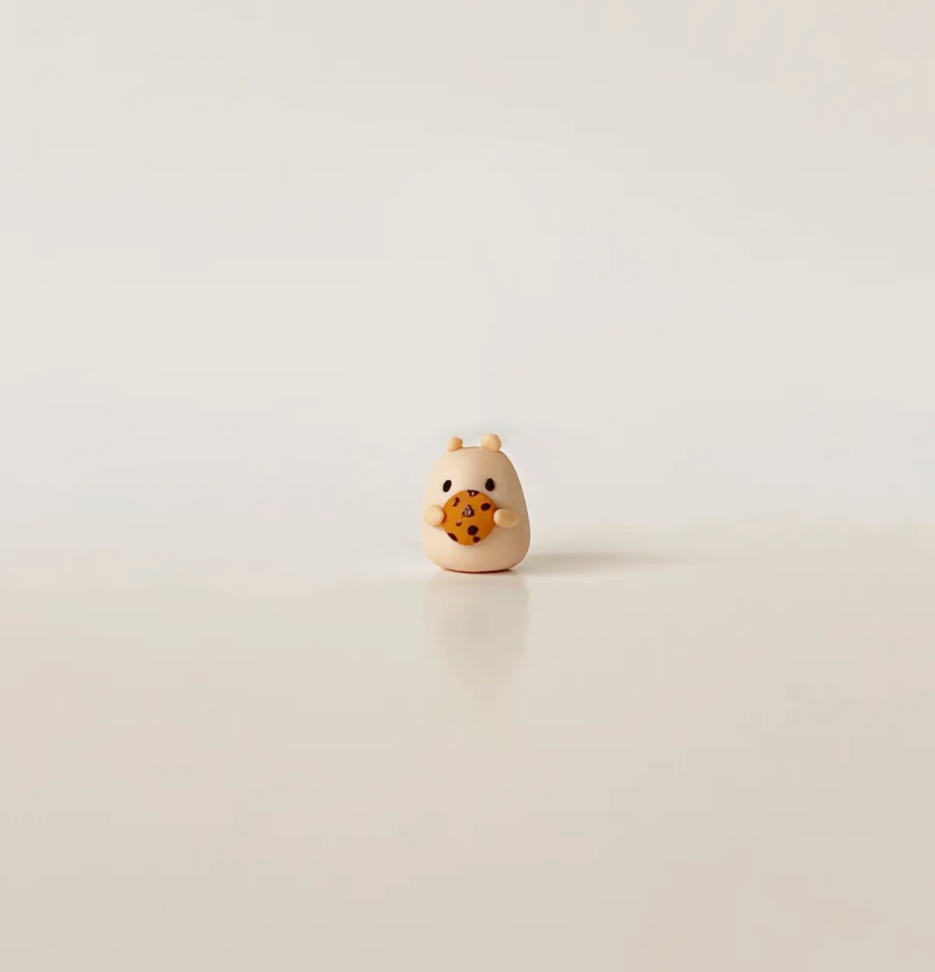 Cookie Hammy Clay Buddy | Handmade Miniature Desk Figurine