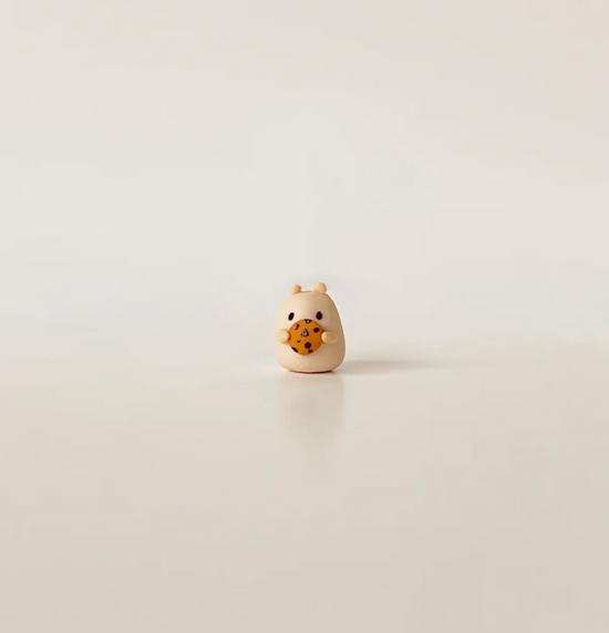 Cookie Hammy Clay Buddy | Handmade Miniature Desk Figurine