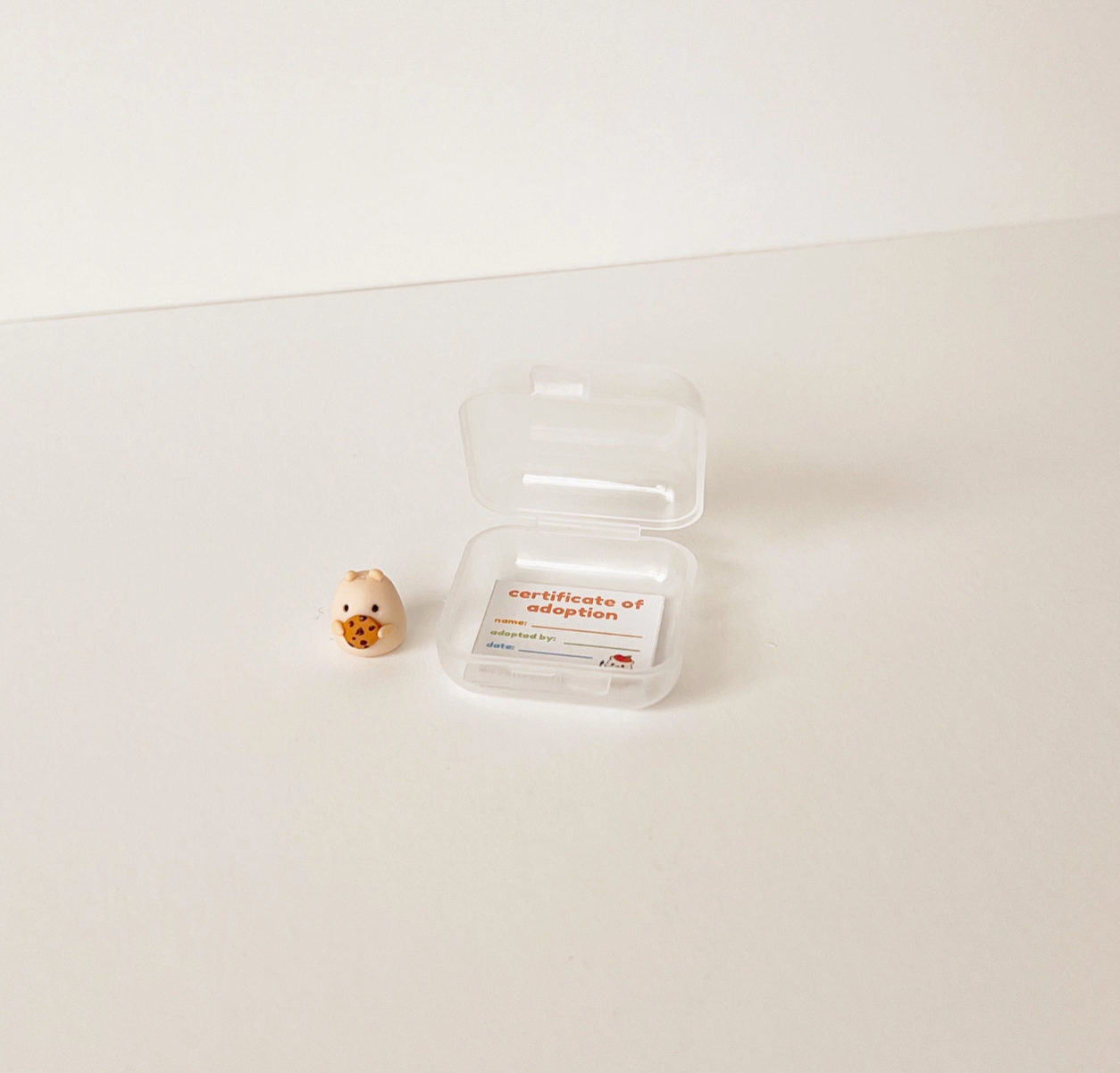 Cookie Hammy Clay Buddy | Handmade Miniature Desk Figurine