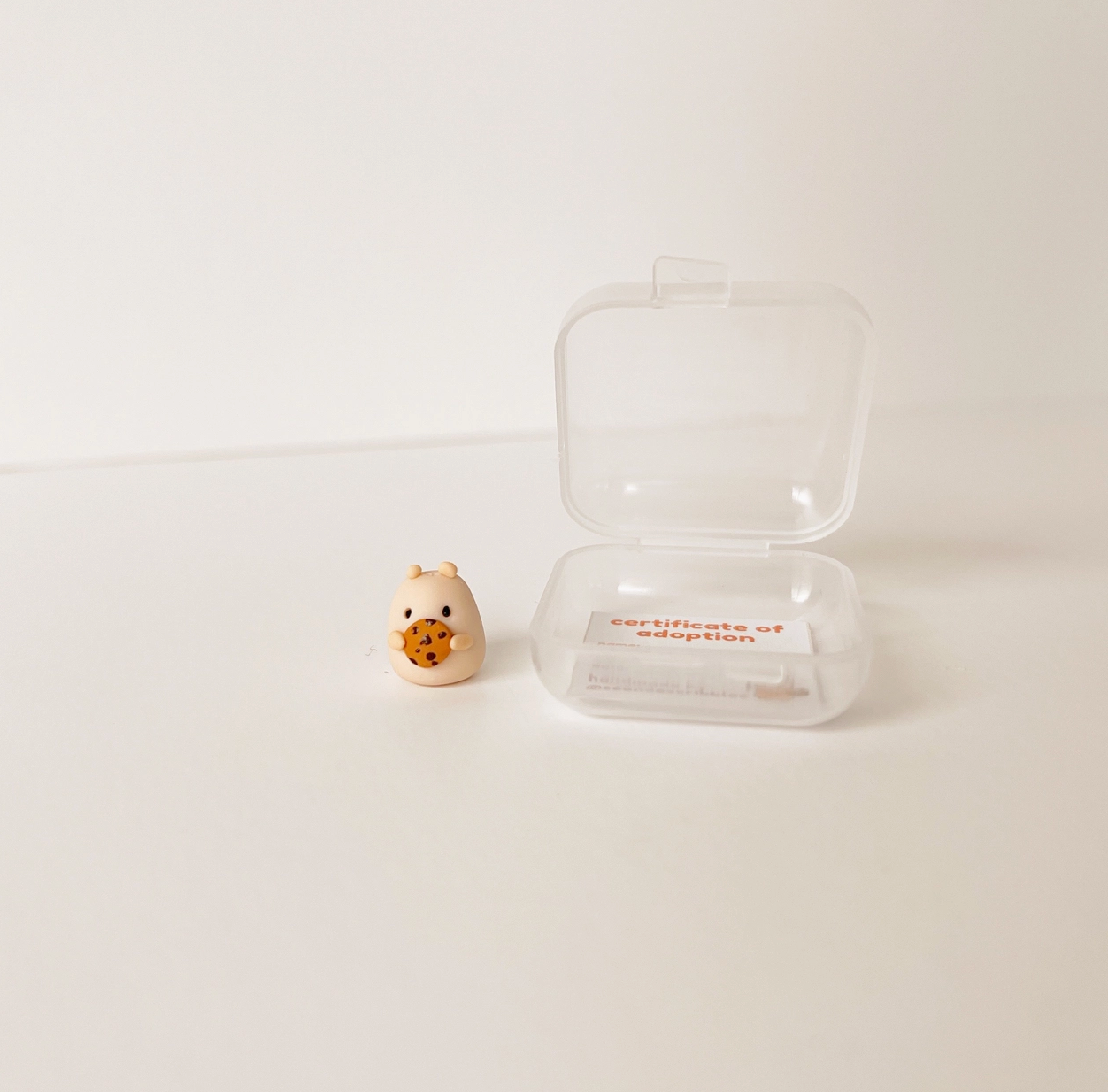 Cookie Hammy Clay Buddy | Handmade Miniature Desk Figurine