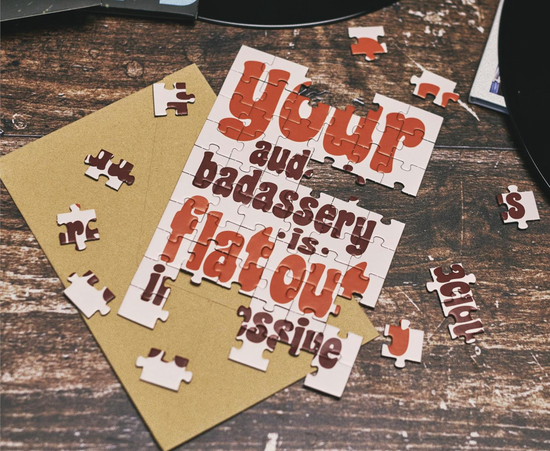 Your Audacious Badassery Is Flat Out Impressive Puzzle Card