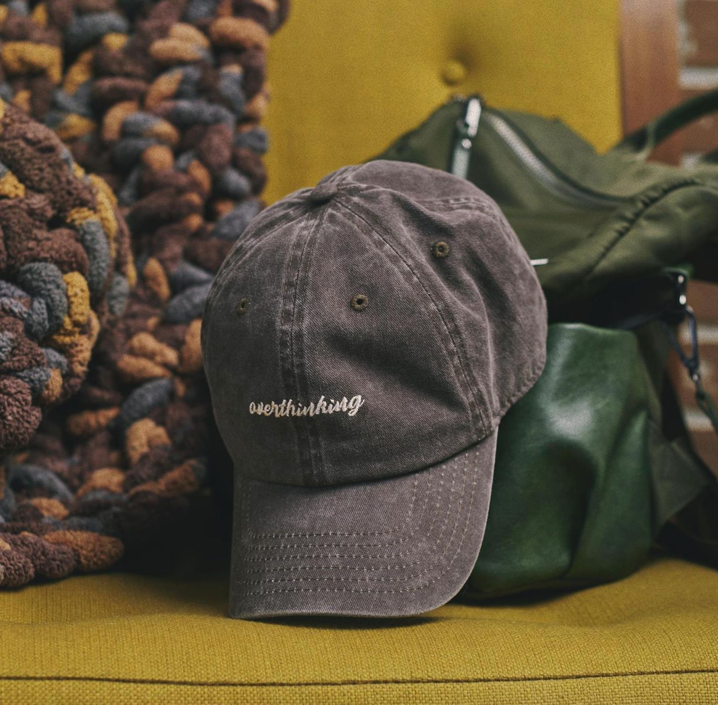 Overthinking Embroidered Hat