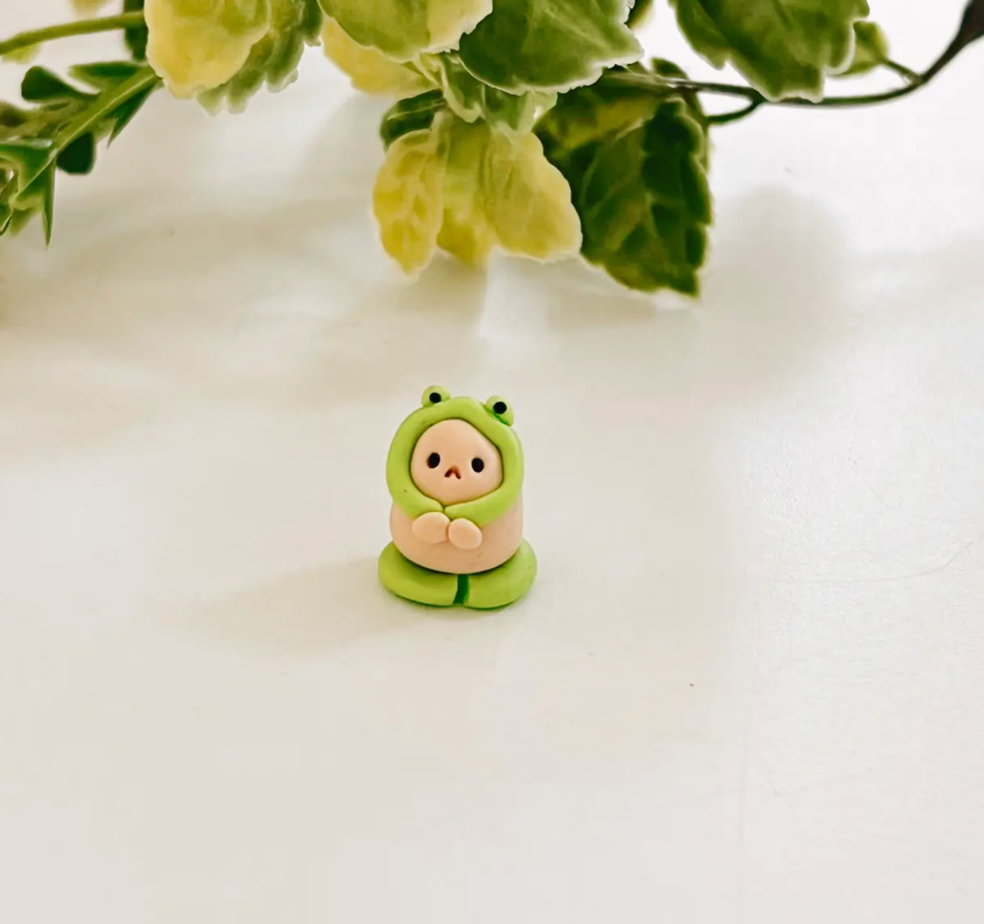Frog Hammy Clay Buddy | Handmade Miniature Desk Figurine
