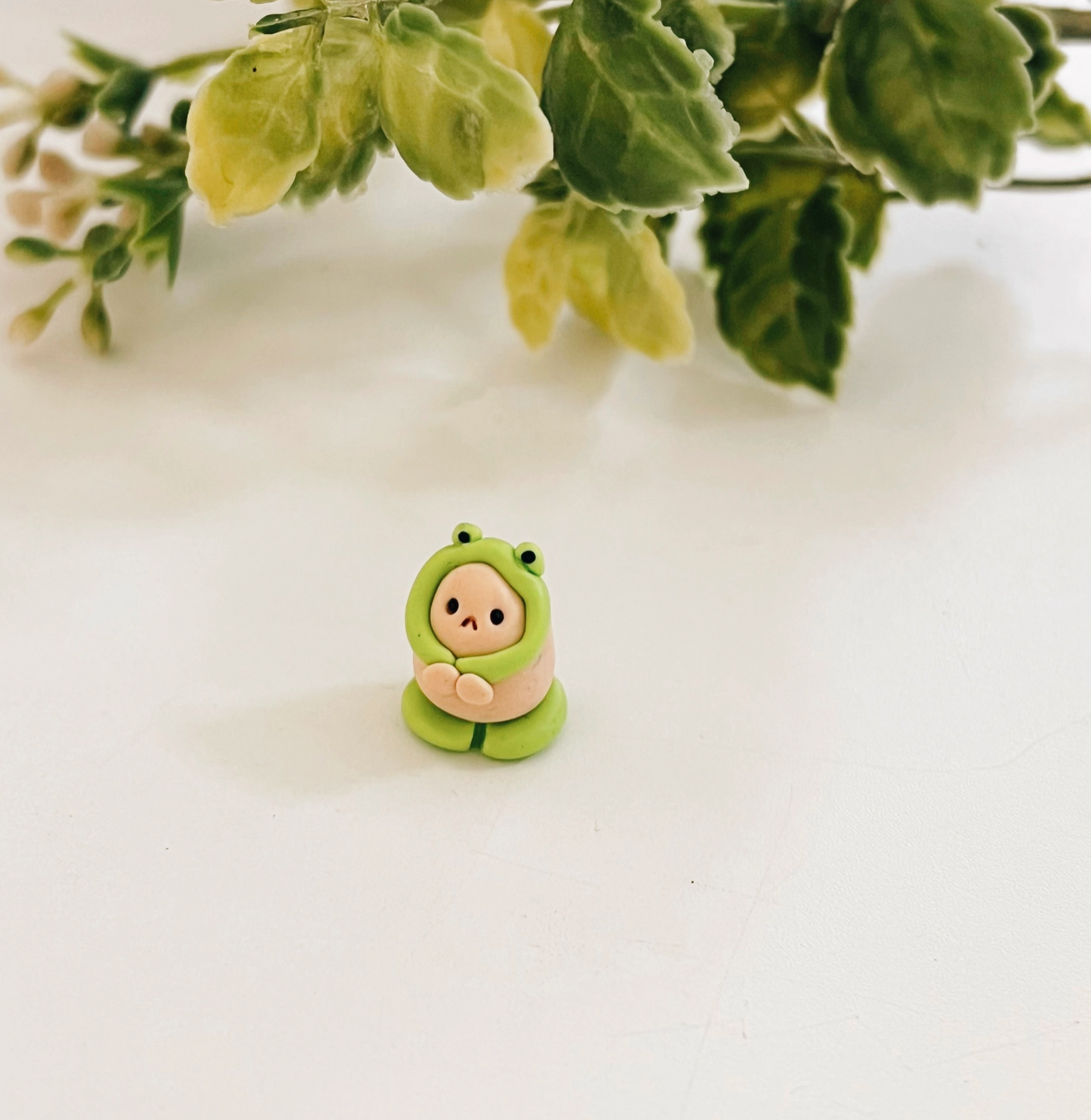 Frog Hammy Clay Buddy | Handmade Miniature Desk Figurine