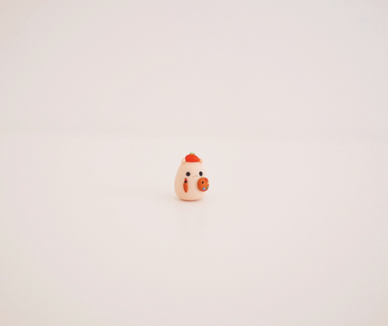 Painter Hammy Clay Buddy | Handmade Miniature Desk Figurine