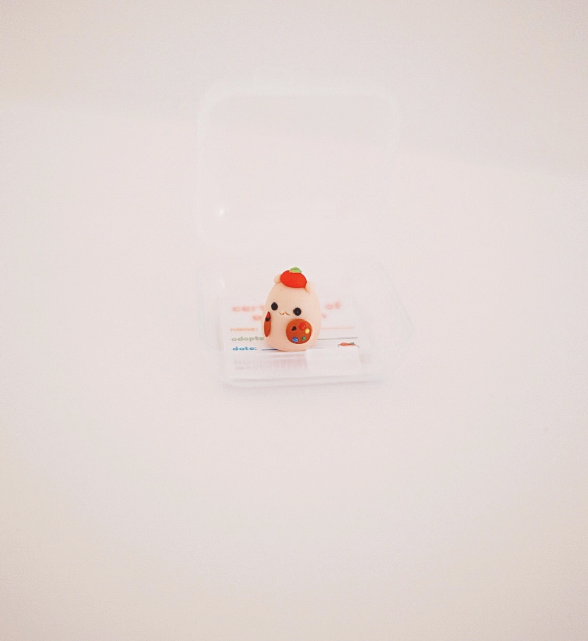 Painter Hammy Clay Buddy | Handmade Miniature Desk Figurine