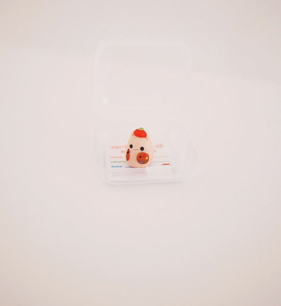 Painter Hammy Clay Buddy | Handmade Miniature Desk Figurine