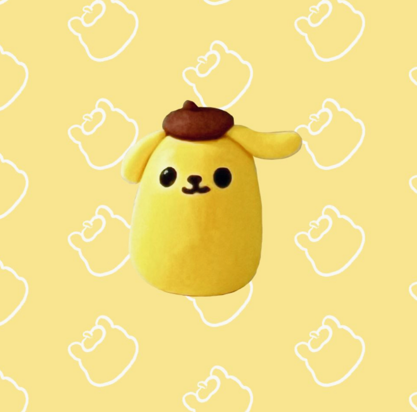 Pompompurin Clay Buddy | Handmade Miniature Desk Figurine