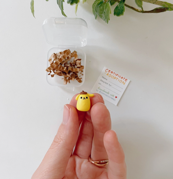 Pompompurin Clay Buddy | Handmade Miniature Desk Figurine