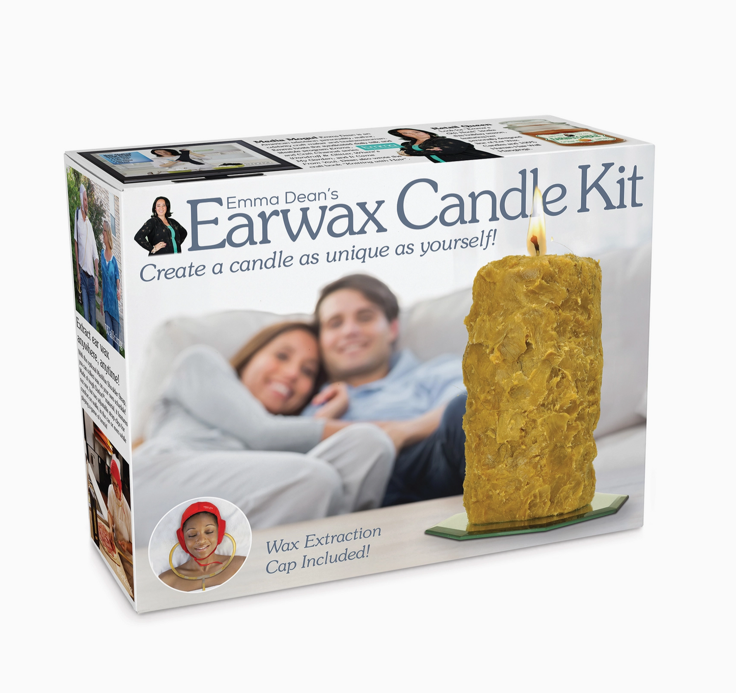 Small Prank Gift Box Earwax Candle Kit + Mobile Rub Gift Card Holder