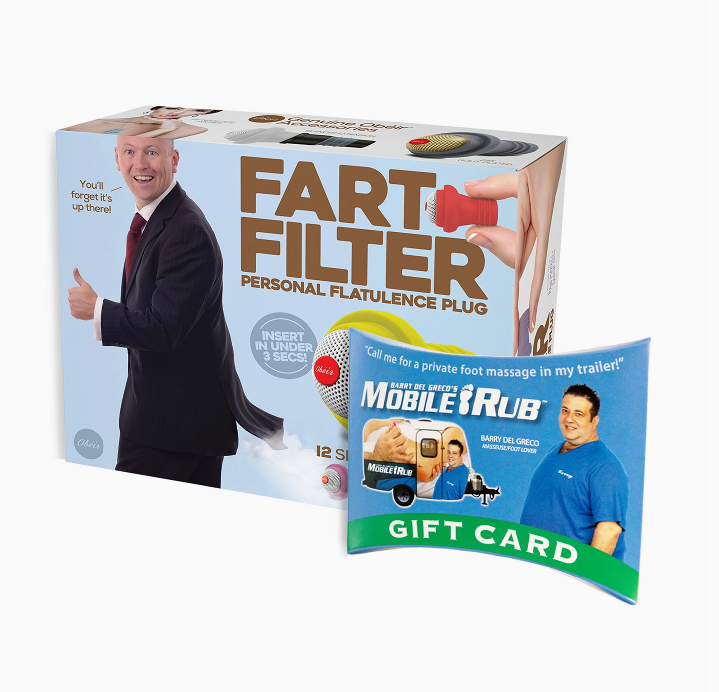 Fart Filter Prank Gift Box + Mobile Rub Gift Card Holder