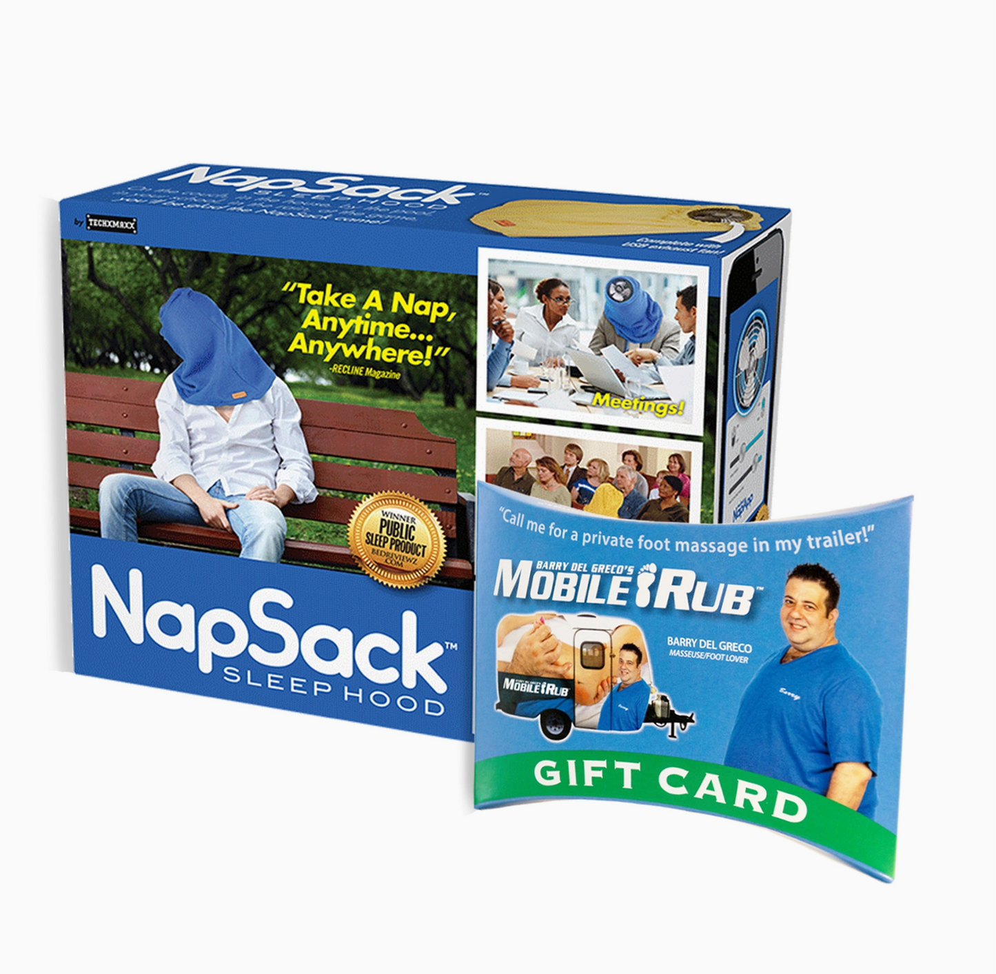 Nap Sack Prank Gift Box + Mobile Rub Gift Card Holder