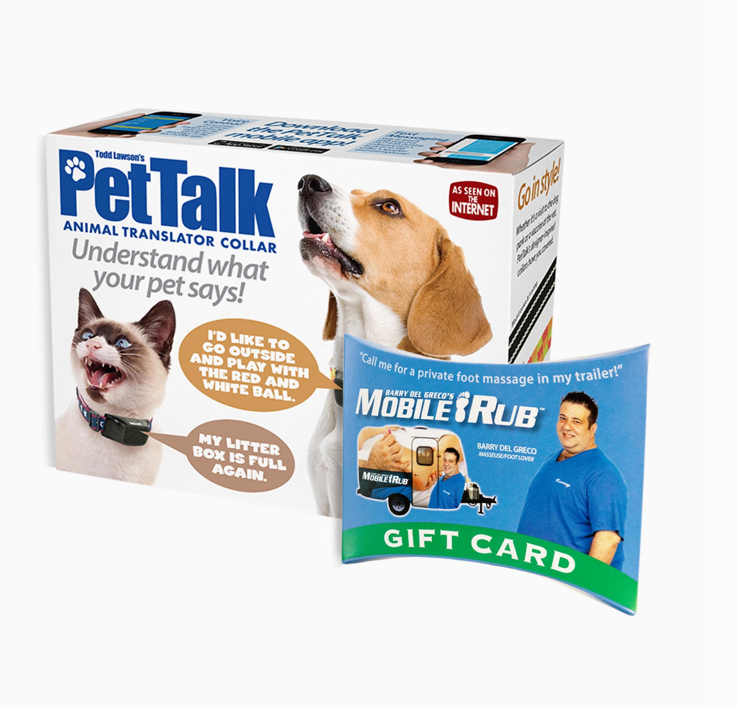 Pet Talk Prank Gift Box + Mobile Rub Gift Card Holder