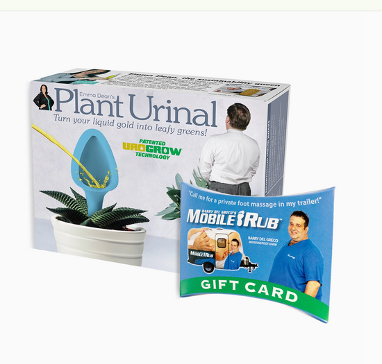 Plant Urinal Prank Gift Box  + Mobile Rub Gift Card Holder
