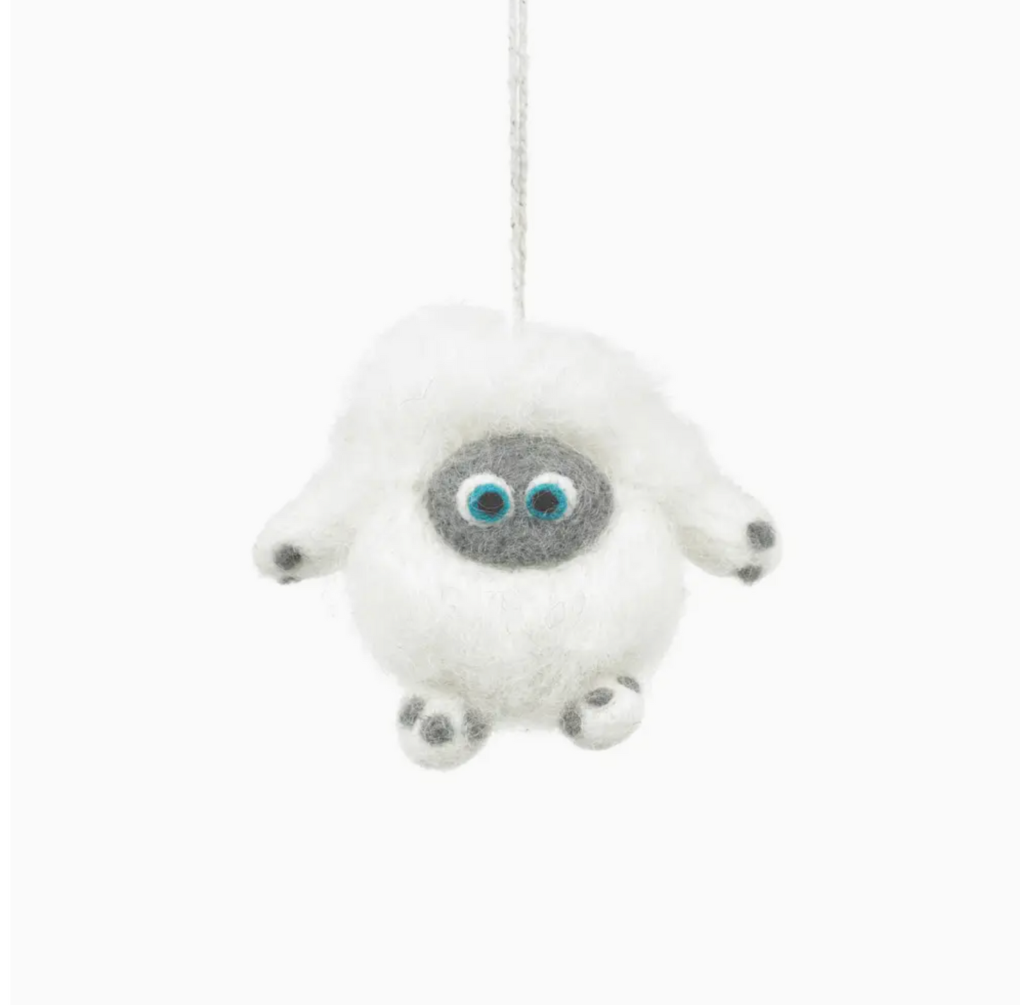 Handmade Felt Baby Yeti Hanging Decoration