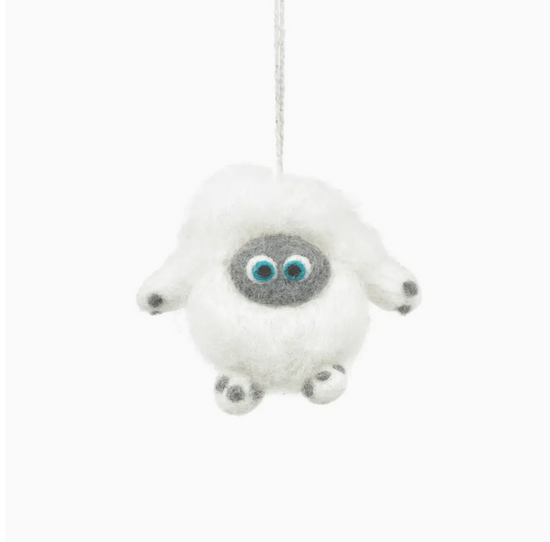 Handmade Felt Baby Yeti Hanging Decoration