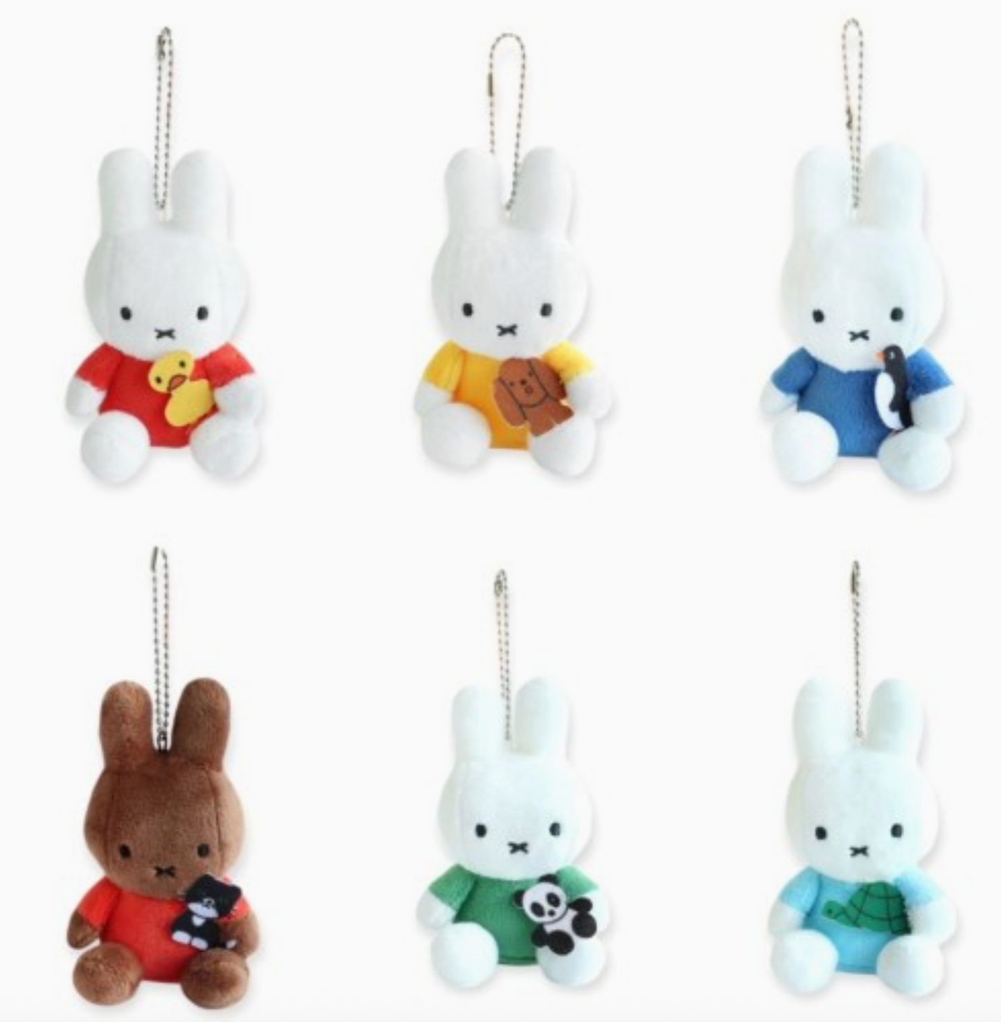 Limited Edition Officially Licensed Miffy Plush with Animal Keychain Bag Charm (Surprise Pull)