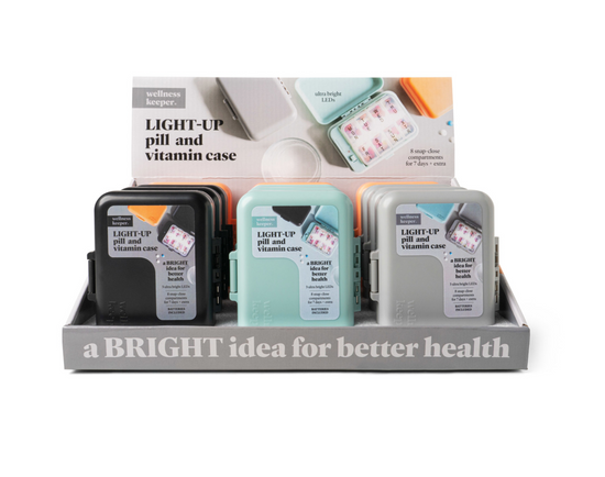Wellness Keeper Light-Up Pill & Vitamin Case