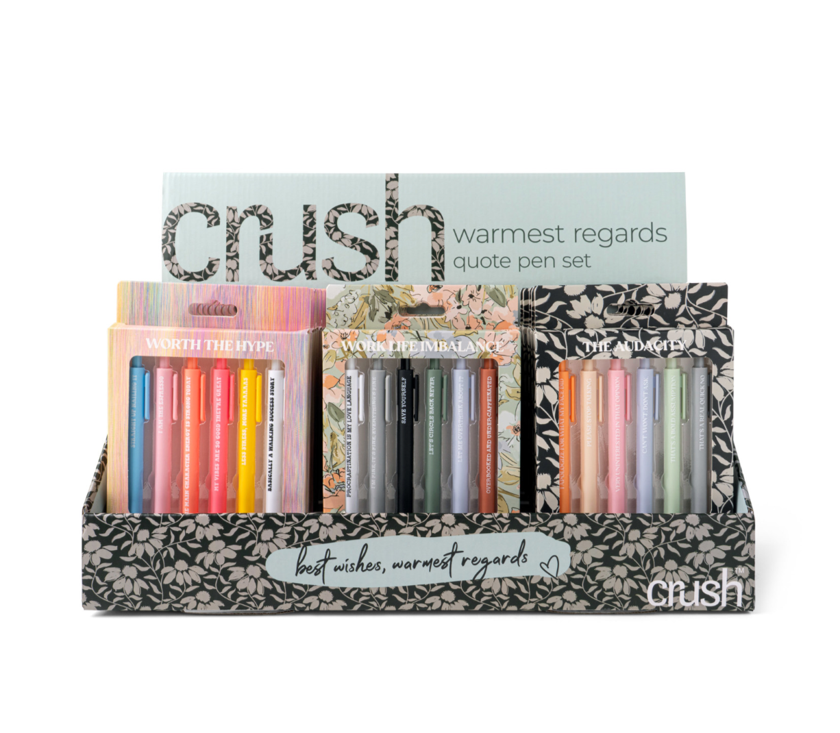 Warmest Regards Quote Pen Set - 6 pens