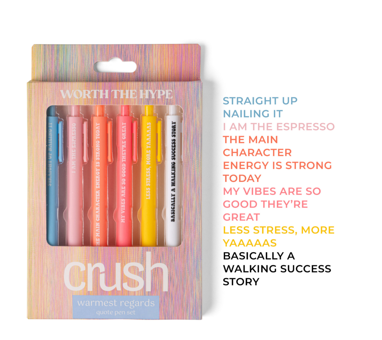 Warmest Regards Quote Pen Set - 6 pens