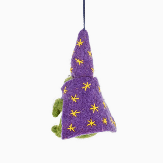 Wizard Frog Handmade Felt Hanging Decoration