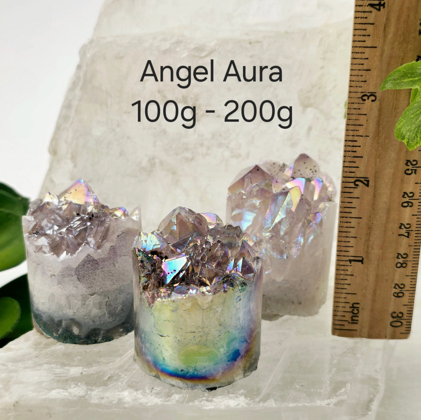 Amethyst Crystal Cluster Cylinder - Titanium Coated or Angel Aura - By Weight - You Choose Finish