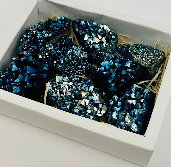 Amethyst Mystic Blue Titanium Crystal - Surprise Pick