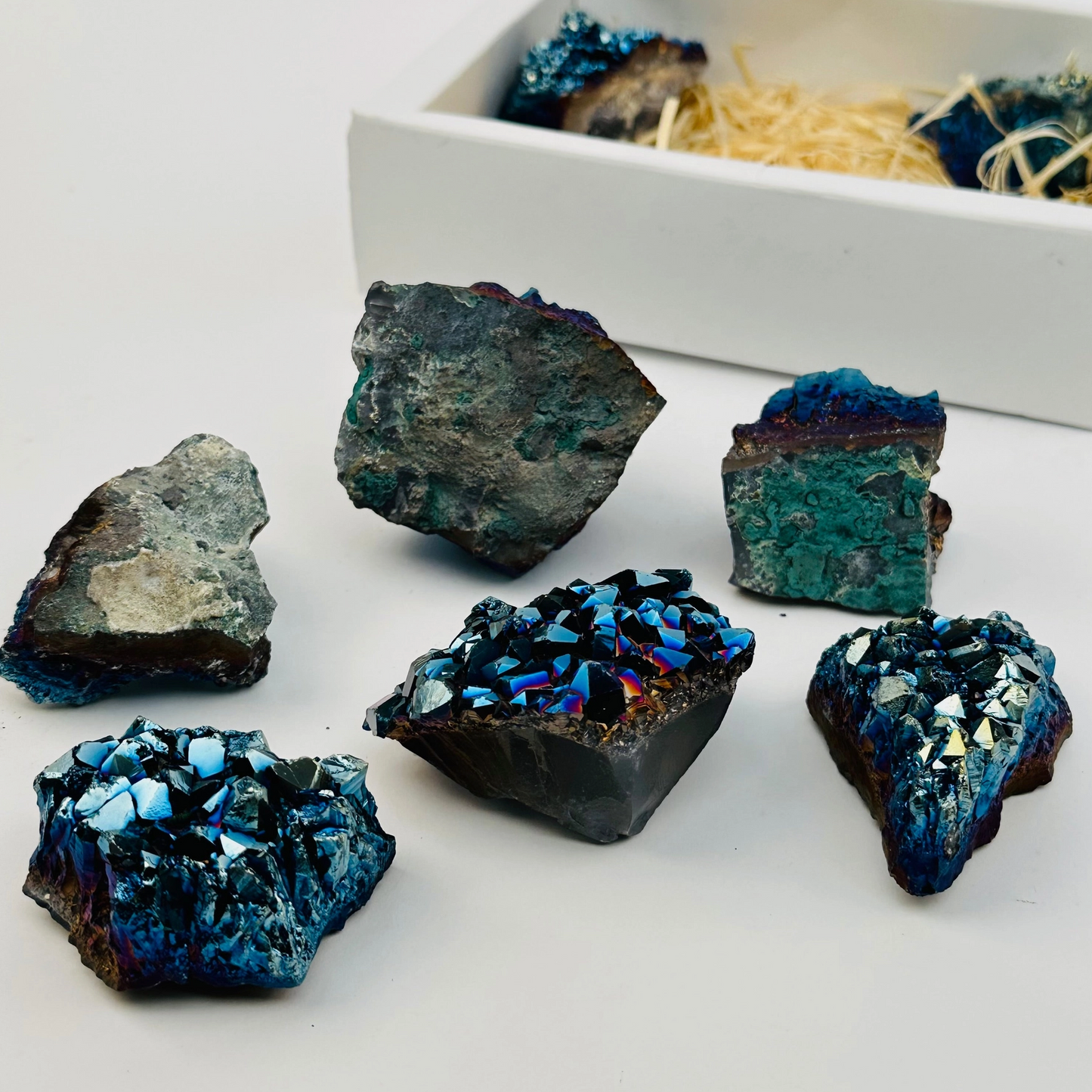 Amethyst Mystic Blue Titanium Crystal - Surprise Pick