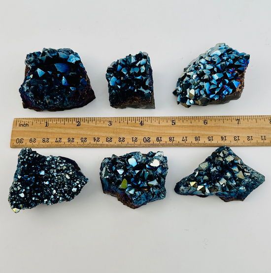 Amethyst Mystic Blue Titanium Crystal - Surprise Pick