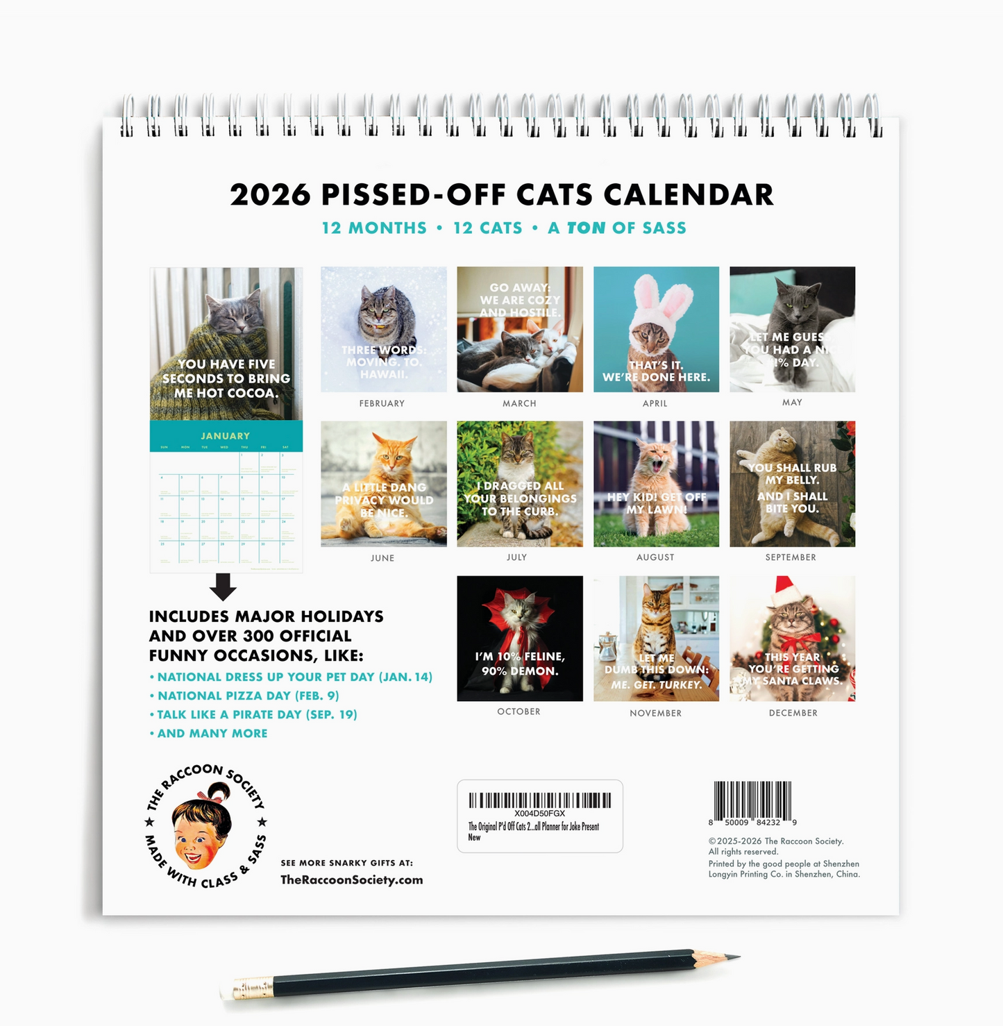 2026 Pissed-Off Cats Calendar